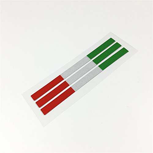 2lots National Flag Italy Motorcycle Helmet Car Sticker Decal Auto Exterior Accessories 120x8mm