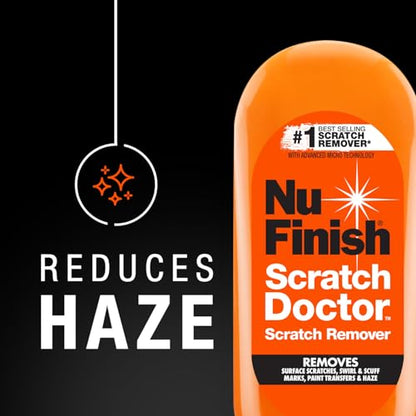 Nu Finish Car Scratch Remover, Scratch Removal for Cars Eliminates Paint Scrapes, Scuffs, Haze and Swirls on Cars, Boats and Motorcycles , 6.5 Oz, White - style: Scratch Remover
