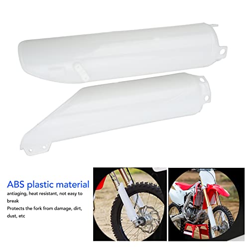 Cr250R White Fork Guards,Motocross Front Fork Guard Covers,2pcs Motorcycle Fork Guard Shock Absorber Protector Replacement for CR125R CR250R CRF450R