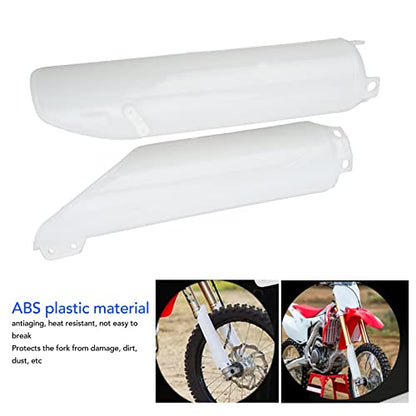 Cr250R White Fork Guards,Motocross Front Fork Guard Covers,2pcs Motorcycle Fork Guard Shock Absorber Protector Replacement for CR125R CR250R CRF450R