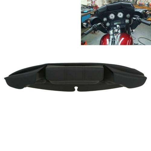 TCT-MT 3 Pocket Windshield Bag Pouch Fairing Bag Fit For Harley Touring 2014-2021 FLHT, FLHTC, FLHX, FLHTK, FLHTCU Electra Glide, Street Glide,Trike Models Black