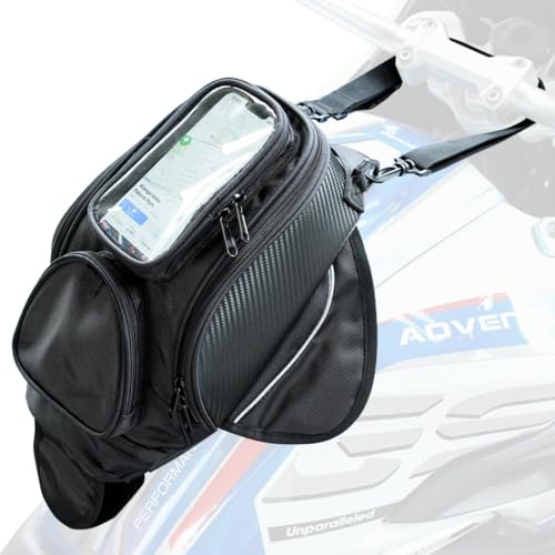 Motorcycle Tank Bag Universal Waterproof Oxford Fabric with Strong Magnetic，Magnetic Tank Bag, fits Harley Davidson, Indian, Honda, Yamaha, Suzuki and more - size: 6L