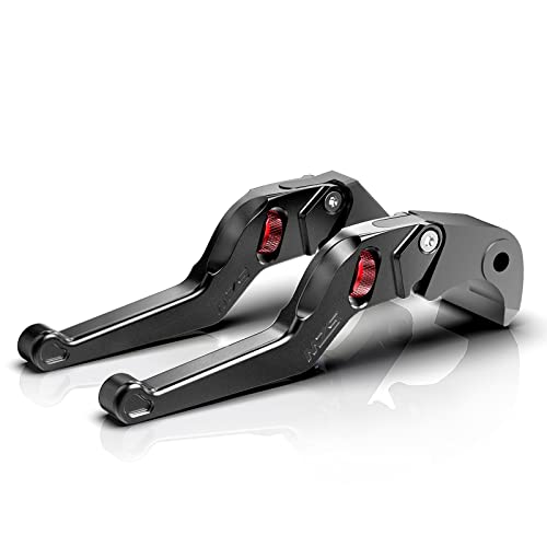 MZS Black Motorcycle Brake Clutch Levers Wheel Roller Adjustable Short Compatible with SV650 SV650S 99-09 / DL650 V-Strom 04-10 / Katana 600 GSX600F 98-06 / Katana 750 GSX750F 98-06 - color: Black, size: SV650/DL650/Katana 600/Katana 750