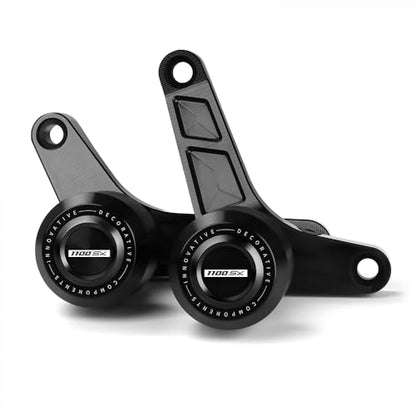 Motorcycle Frame Sliders Falling Protection CNC Compatible with Ninja 1100SX ABS/ABS SE 2025 Crash Protector Pad Engine Fairing Guards Ninja1100SX Ninja 1100SX Accessories (Black) - color: black