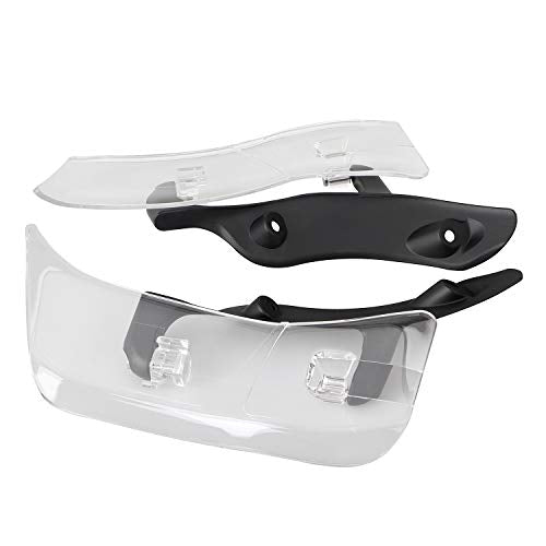 Clear Adjustable Side Wing Windshield Air Deflectors for Harley Road Glide 2015-2023 - color: Clear