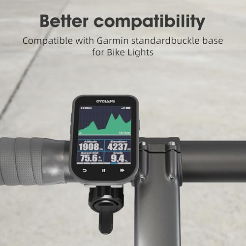 Out-Front Bike Mount Compatible with Garmin Edge, iGPSPORT, XOSS, CooSpo Magene, CYCPLUS GPS Cycling Computer&Lights Adjusted Between 28~40mm Suitable for Round Tube&Flat Handlebars (S6) - style: S6
