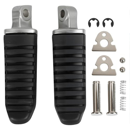 Motorcycle Footpegs, Front & Rear Foot Rest Foot Peg Footrests Black fits for Suzuki DL650 V-Strom 650 GSX1300R 2008-2012 - color: Black#Suzuki#Front+Rear