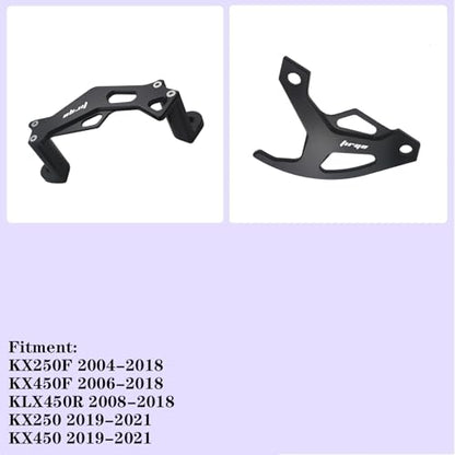 Motorcycle Parts CNC Aluminum Brake Disc Caliper Guard Cover Protector for KX250F 2004-2018 KX450F 2006-2018 KLX450R 2008-2018 KX250 2019-2021 KX450 2019-2021 Dirt Pit Bike - size: KX250F 2004-2018 Black