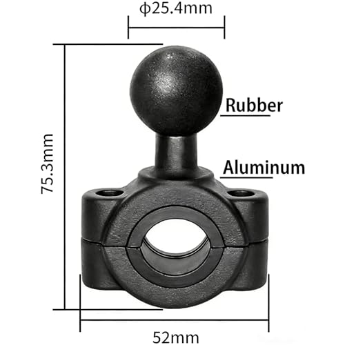 Strg Phone Mount with Rail Base for Rails 0.75'' to 0.9'' in Diameter, Universal Handlebar & Rail Phone Mount for Motorcycles, Bikes, Kayaks & Bars - size: for Rails 0.75'' to 0.9'' in Diameter