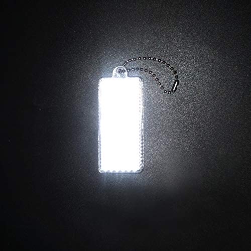 Safety Reflectors - Stylish Reflective Gear for Jackets, Bags, Purses, Backpacks, Strollers and Wheelchairs Rectangle - color: White-2-Pack