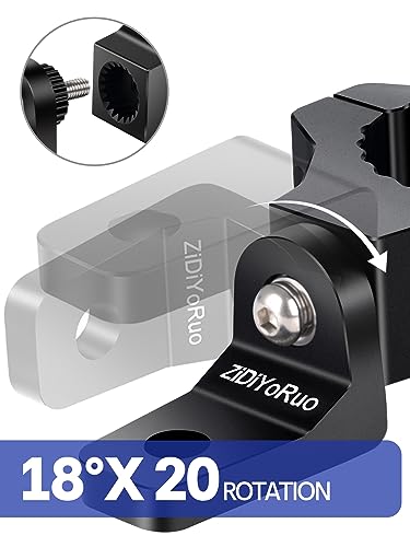 ZIDIYORUO Light Bar Mount for ATV- 360° Solid Aluminum Alloy Bracket for Fog LED and Driving Lights. Fits 0.75"-1.5" Bars, Set of 2pcs, ATV Motorcycle Light Bar Mount Bracket Tube Clamp
