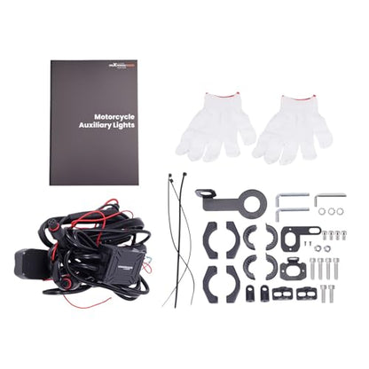 maXpeedingrods Motorcycle Auxiliary Lights with High Low Beam, 10000LM White Amber Driving Fog Lights w/DRL Turn Signal, Waterproof LED Spotlights for Motorcycle, ATV, UTV, Pickup, SUV, Truck, Pair - size: 2.5in