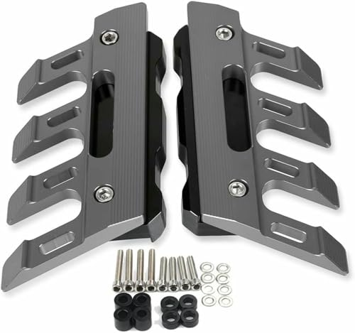 Motorcycle Front Fender Side Protection Guard Mudguard Sliders Front Fork Protector Guard Block for Suzuki GSXR 1000 GSX-R1000 2005 2006 - color: Titanium
