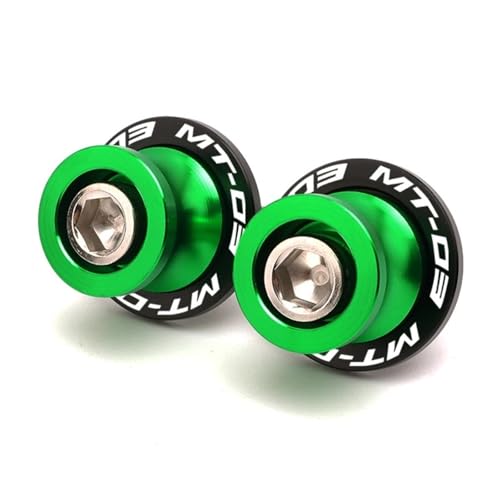 Rear Stand Frame Sliders for Yamaha MT03 MT10 MT-09 2014-2025 Motorcycle Accessories Swingarm Spools Sliders Stand Screws 6MM Swing Arm Bolts(MT03 Green) - color: MT03 Green