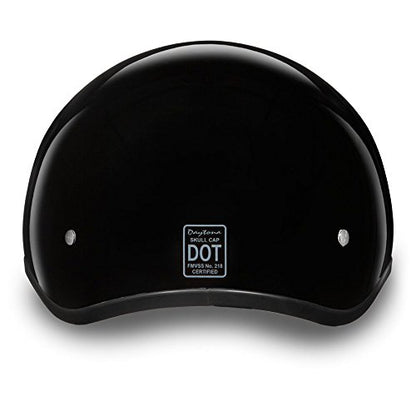 Daytona Helmets Half Skull Cap Motorcycle Helmet – DOT Approved [Graphics]… - color: Hi-Gloss Black, Barbed Wire Heart