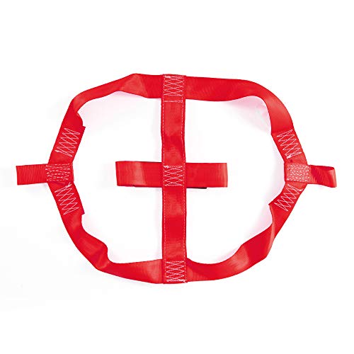 MOTO4U Universal Motorcycle Rear Wheel Tie down Strap in Red - color: red
