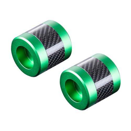 Advanblack Protek Machined CNC Alumium with Carbon Fiber Inlay Crash Bar Slider (Green CNC w/Carbon Inlay) - color: Green CNC w/ Carbon Inlay