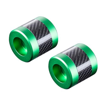 Advanblack Protek Machined CNC Alumium with Carbon Fiber Inlay Crash Bar Slider (Green CNC w/Carbon Inlay) - color: Green CNC w/ Carbon Inlay