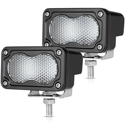 OFFROADTOWN 3 Inch LED Pods 40W Driving Light Bar Off Road Lights LED Cubes Fog Light Bumper Grille Backup Lights for Truck Pickup ATV UTV SUV Heavy Duty - color: 3inch_White Driving Combo Straight Line