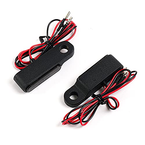 Pair Turn Signal Motorcycle LED Lights Blinker, Black Handlebar Marker Light 8mm LED Amber Indicator for Harley Honda Yamaha Kawasaki Suzuki Triumph Amber - color: Black, size: Motorcycle Rear View Mirrors 32