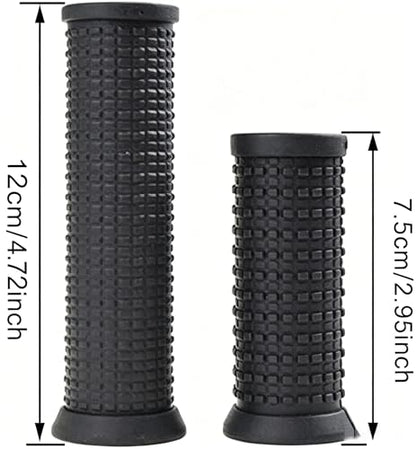2PCS Bike Long/Short Handlebar Grips for Twising Shifter, Shockproof Anti Slip for MTB Parts, Cycling Parts and Components Anti Slip Soft Rubber Handlebars, Headsets and Stems(Black)