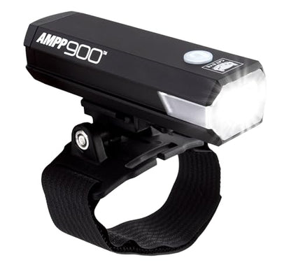 CATEYE AMPP USB Rechargeable Bike Light – High Visibility Super Bright OptiCube™ Headlight for Commuters, Road Cyclists & Mountain Bikers, Day & Night Riding Modes, IPX4 Waterproof, Tough & Durable - style: Ampp900 Helmet Mount