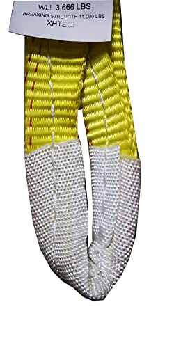 2 Inches High Strength Reinforced Soft Loop,Motorcycle Tie Down Straps,11000Lbs Breaking Strength 4 Pack-Yellow