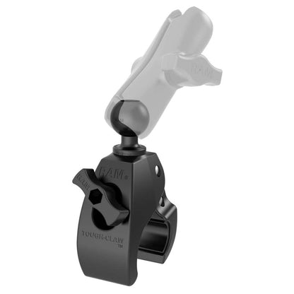 RAM MOUNTS Tough-Claw Small Clamp Mount Base – B Size 1" Ball, Fits 0.625"-1.14" Rails (RAP-B-400U) - style: Small Clamp