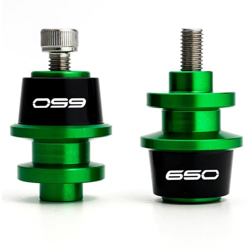 Compatible with 2025 Ninja 650 KRT Ninja650 Z650 RS Z 650 Versys 650 2015-2021 2022 2023 2024 2025 CNC Motorcycle Swingarm Spool Slider Stand Screws (Green) - color: Green