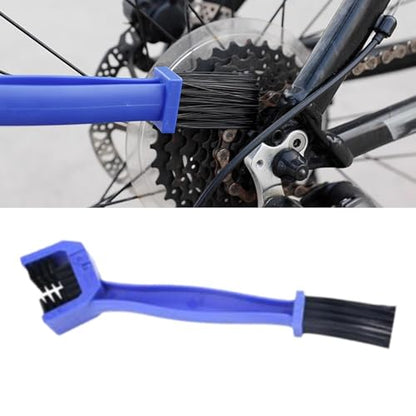 Menolana Bike Chain Cleaner Crankset Brush Tool Portable Sturdy Bike Cleaning Kit Motorcycle Chain Brush for Motorcycles Cycling, Blue