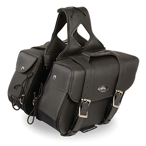Milwaukee Leather SH58001ZB Medium Black Zip-Off PVC Slanted Throw Over Saddlebags - One Size (SH58001ZB-BLK-PCS)