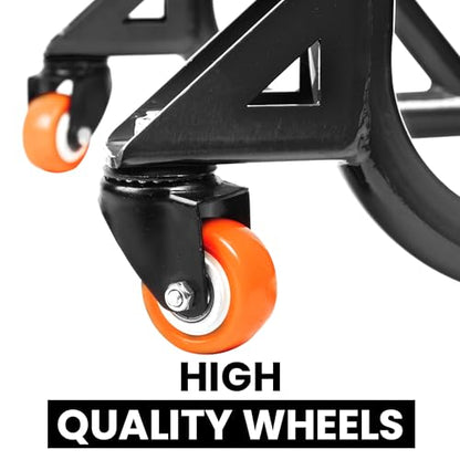 Grand Pitstop Universal Adjustable Rear Paddock Stand for Motorcycle with Swingarm Rest (360° Dismantable, Black, Motorcycle Weight Up to 500 lbs/ 226 Kgs)