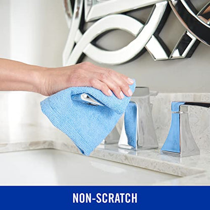 Quickie Microfiber Cleaning Cloth 14 x 14 Inches Blue Pack of 288 Washable and Reusable Ideal for Multi-Surface Indoor/Outdoor Dusting and Polishing - size: 14inch x 14inch (Pack of 12), style: 24 Pack