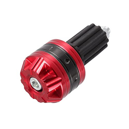 X AUTOHAUX 1 Pair Universal 18mm Handlebar End Caps Plug Bar End Aluminum Alloy for Motorcycle Red - color: Red