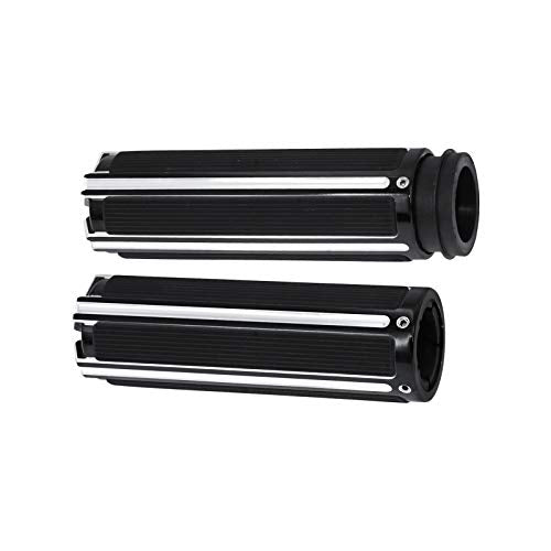 1" Electronic Throttle Defiance Handlebar Grips 25mm Hand Grips Fit for Harley Touring Street Glide Road King Road Glide Electra Glide - color: #4 Black