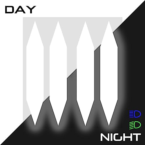 SlickMod - Reflective Hexagon Decal Sticker Stripes for Motorcycle Helmet - High Visibility Safety (2. White) - color: 2. White