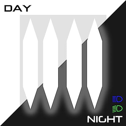 SlickMod - Reflective Hexagon Decal Sticker Stripes for Motorcycle Helmet - High Visibility Safety (2. White) - color: 2. White