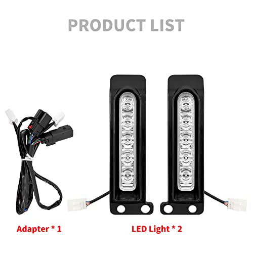 LED Filler Panel Lights Rear Fender Light Turn Signals Fit for Harley Touring Road Glide FLTR Electra Glide FLHT Road King FLHR Ultra Limited FLHTK 2014-2024 (Black Housing Clear Len) - color: Black Housing Clear Len