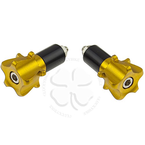 Gold Handle Bar End CNC Striker Weight Slider Hollow 7/8 Bars 6mm Slug - color: Gold