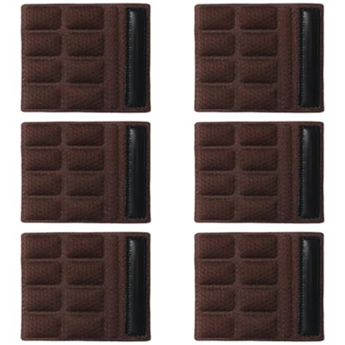 6PCS Chin Pads Foam Pad Set Strap Padding Replacements Universal Cushion Mats for Cycling Bike Bicycle Motorcycle Road Racing Riding Helmet - color: Brown 6PCS