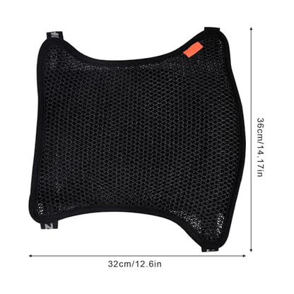 Motorcycle Seat Cushion Air Cooling 3D Mesh Motorcycle Seat Pad,Butt Protector Pads,Motorcycle Cool Seat Cover,Breathable Motorcycle Seat Cover,Size L - size: 32 x 36cm