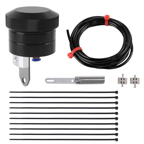 Motorcycle Chain Lubricator Oiler Auto Hand Control Oil Cup Part Rugged Chain Oiler System Replacement for Honda, for Ya-maha, for Suzuki, for Kawasaki, for BMW (Black) - color: Black