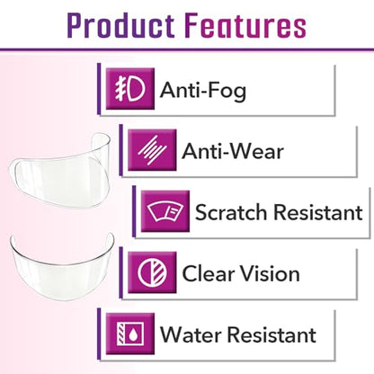RF1400 Anti-Fog Insert Compatible with Shoei CWR-2 X15 Z8 X-SPR PRO Helmet Visor, Ensures Clear Vision for Motorcycle Riding