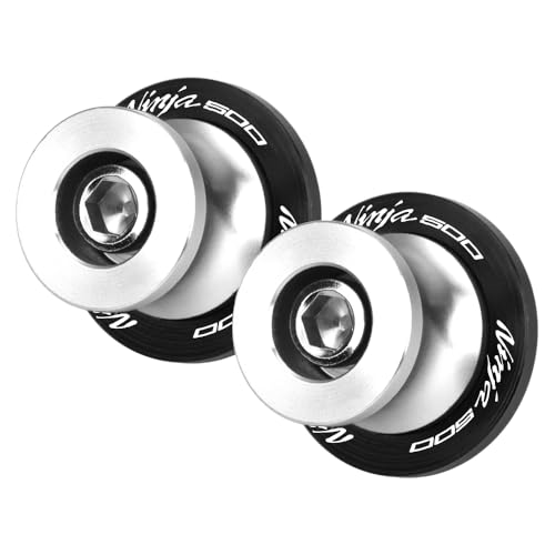 M8 Motorcycle Rear Swingarm Bobbins For Ninja 500 2024 Swingarm Spools Protectors Spool Sliders CNC Aluminum ninja 500 Accessories (Silver) - color: Silver