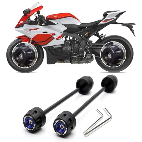 Suitable for YZF-R9 YZF R9 2026 Front and Rear axle Front Fork Anti-Collision Slider Motorcycle Wheel Protector (Blue) - color: Blue