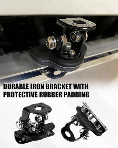 LED Light Bar Mounting Brackets, Universal Iron No-Drill Adjustable Ditch Light Mounts for SUV Truck Off Road Pod Light Clamp, 2PCS