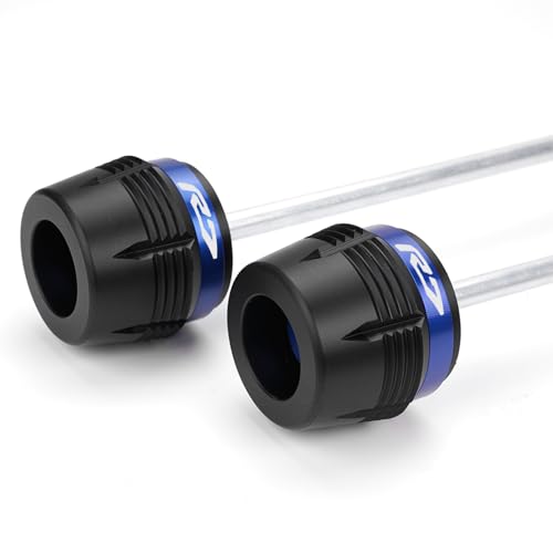 1Pair Compatible with YZF R7 2025 2024 2023 YZFR7 2022 2021 YZF-R7 Motorcycle Front Rear Fork Wheel Frame Slider Crash Protector Axle Slider Crash Pads (Blue) - color: Blue