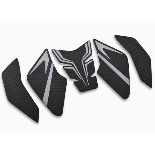 Motorcycle Tank Grip Protector Pads, Anti-Slip Honeycomb Design, Compatible with Suitable for Suzuki GSX-8S 2023- GSX-8R 2024- (gray) - color: gray