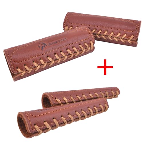 Leather Motorcycle Handlebar Grip Covers, No Fringe Brake Clutch Covers for HD Motorcycles - color: Brown: Handlebar + Lever Cover