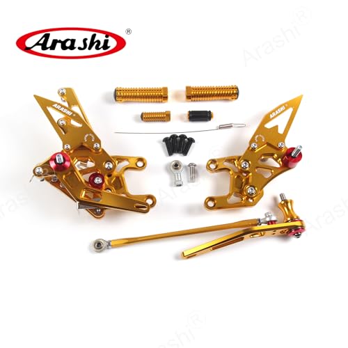 Arashi Version 2.0 Adjustable Rearsets for Honda CBR1000RR 2008-2011, Gold - color: Gold, size: CBR1000RR 2008-2011
